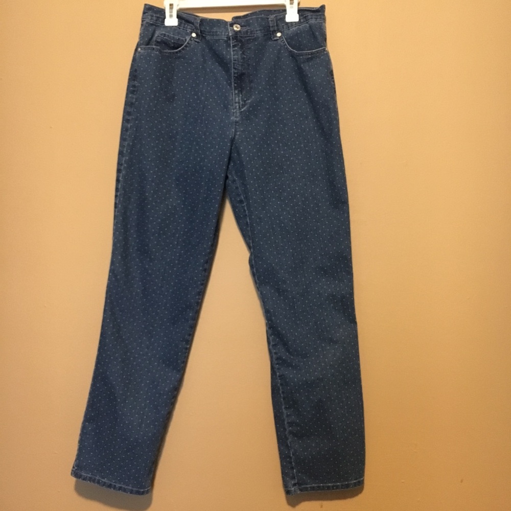Polka dot denim Jeans